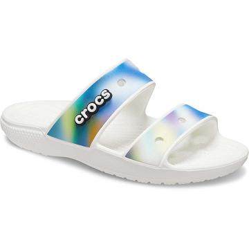 Crocs Classic Solarized Szandál Férfi Fehér | HU 1235DFMN